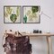 Stupell Industries Monstera Stamped Palm Leaves 2 pc Framed Giclee Wall Art Set Design by Lanie Loreth